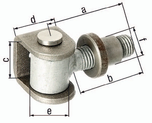 Charnière de portail GAH 65x42x37x30mm (3000200657)