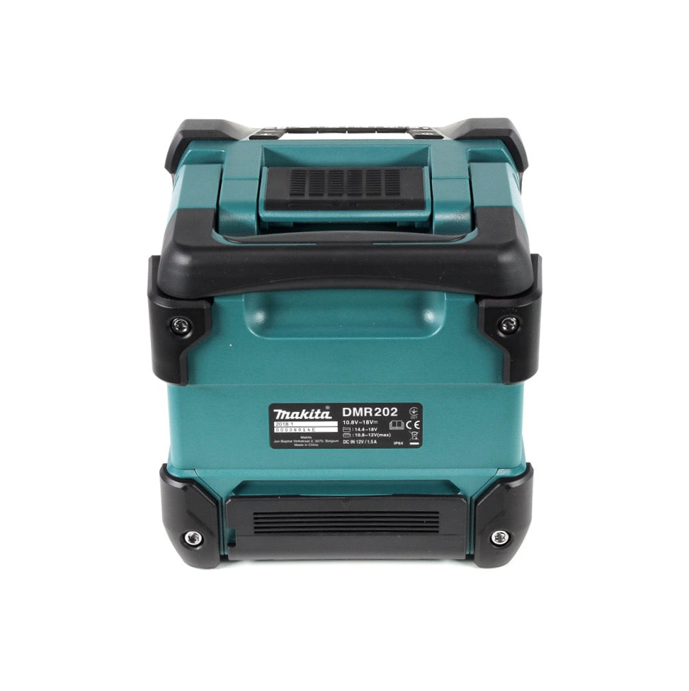 Makita DMR 202 Z Baustellen Lautsprecher 18V - für Akku- und Netzbetrieb, mit Bluetooth-Funktion, AUX-Anschluss, USB-Port und LCD Display - ohne Akku, ohne Ladegerät - Toolbrothers