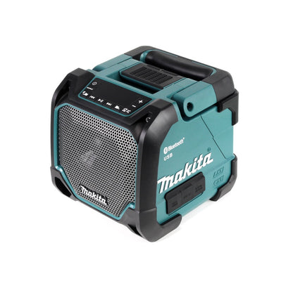 Makita DMR 202 Z Baustellen Lautsprecher 18V - für Akku- und Netzbetrieb, mit Bluetooth-Funktion, AUX-Anschluss, USB-Port und LCD Display - ohne Akku, ohne Ladegerät - Toolbrothers