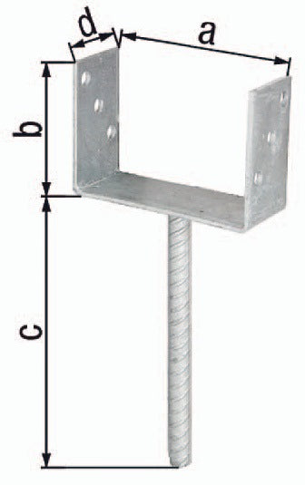 GAH U-Pfostenträger ETA-10/0210 101x100x200x60mm ( 3000200706 )