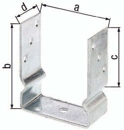 GAH Support de poteau en U ETA-10/0210 71x150x100x60mm (3000200722)