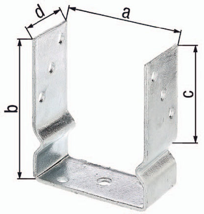 GAH Support de poteau en U ETA-10/0210 121x150x100x60mm (3000200725)