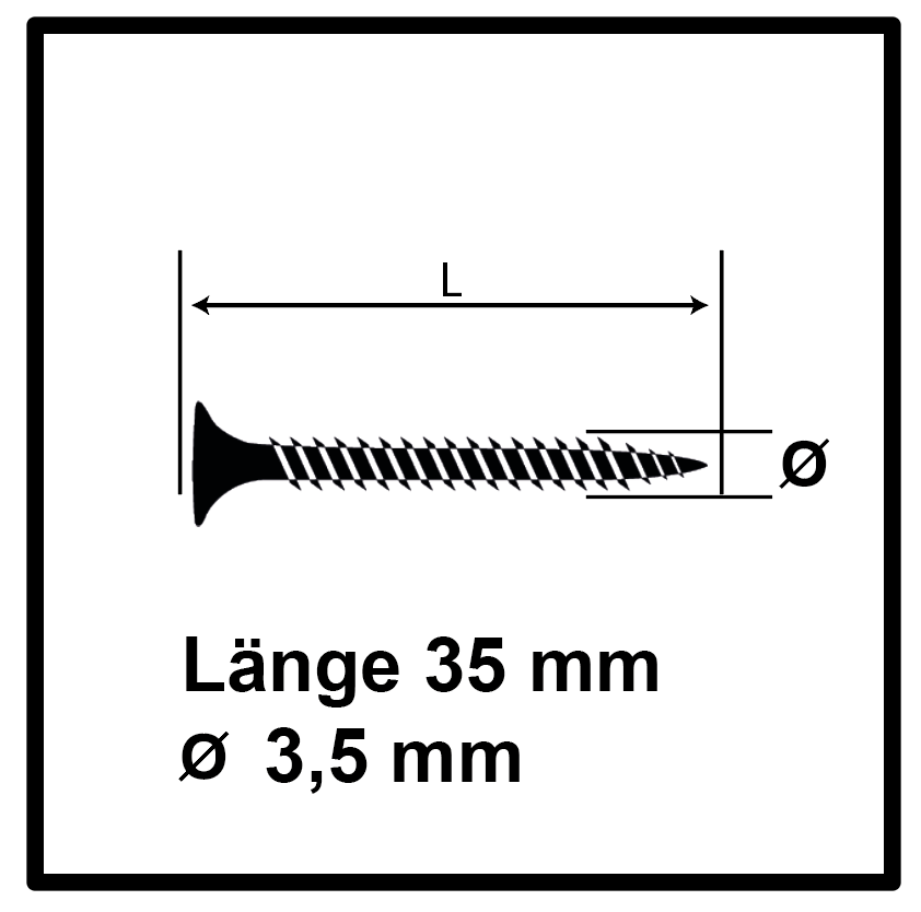 Technofast GF3535TD 1000 x Schnellbauschrauben Trockenbauschrauben 3,5 x 35 PH2 Feingewinde - Toolbrothers