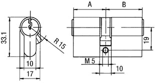 BKS Profildoppelzylinder PZ 8812 35/80 mm ( 3000251231 )