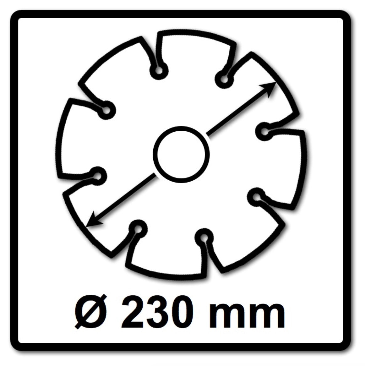 Makita Diamak 230 mm 1 Stk. ( D-61145 ) Diamant Trennscheibe für Stein, Beton Aufnahme 22,23 mm - Toolbrothers