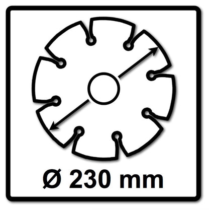 Makita Diamak 230 mm 1 Stk. ( D-61145 ) Diamant Trennscheibe für Stein, Beton Aufnahme 22,23 mm - Toolbrothers