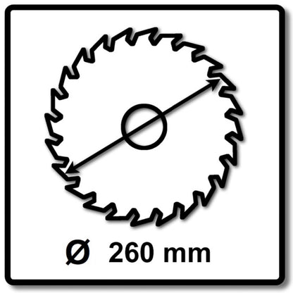 Makita MAKBLADE Kreissägeblatt für Holz 260 x 30 x 2,3 mm 60 Zähne ( B-32801 ) - Toolbrothers