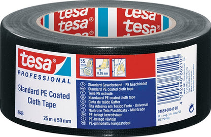 TESA Gewebeband tesaband® Standard 4688 schwarz ( 3000265407 )