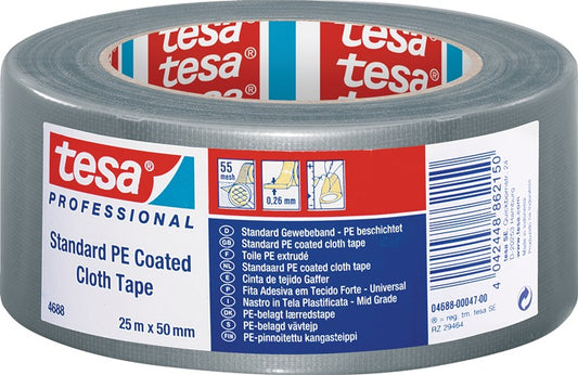 TESA Gewebeband tesaband® Standard 4688 silber-matt ( 3000265410 )