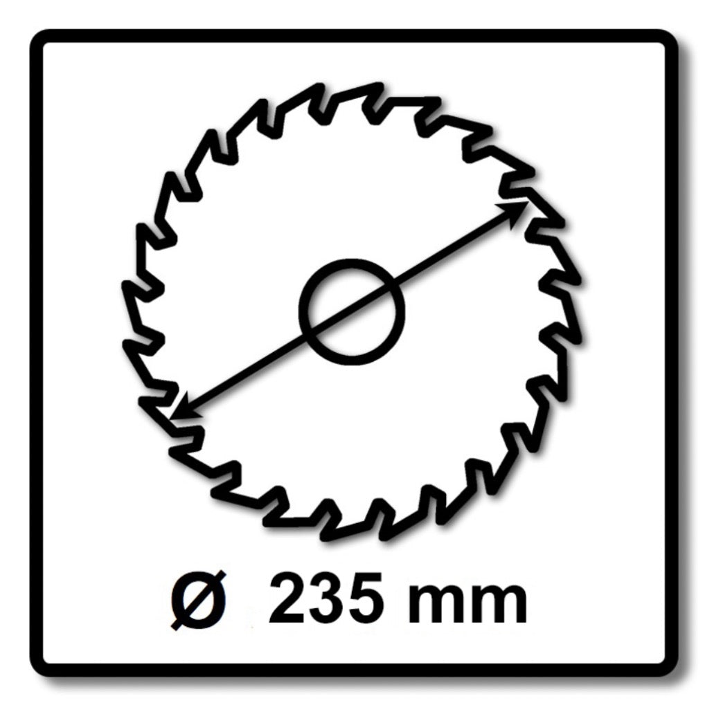 Makita M-FORCE Kreissägeblatt für Holz 235 x 30 x 2,3 mm 24 Zähne ( B-32063 ) - Toolbrothers