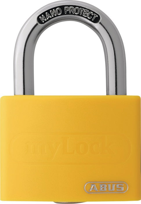 ABUS Zylindervorhangschloss T65AL/40 gelb gl. Schlosskörperbreite 43 mm ( 3000280254 )