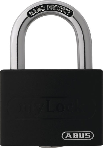 Cadenas à cylindre ABUS T65AL/40 noir lisse. Corps de serrure largeur 43 mm (3000280260).