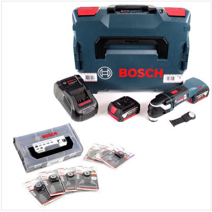 Bosch GOP 18V-28 Akku Multi-Cutter StarlockPlus Brushless + 2x Akku 6Ah + Ladegerät + 7tlg. Zubehörset für Trockenbau + L-Boxx - Toolbrothers