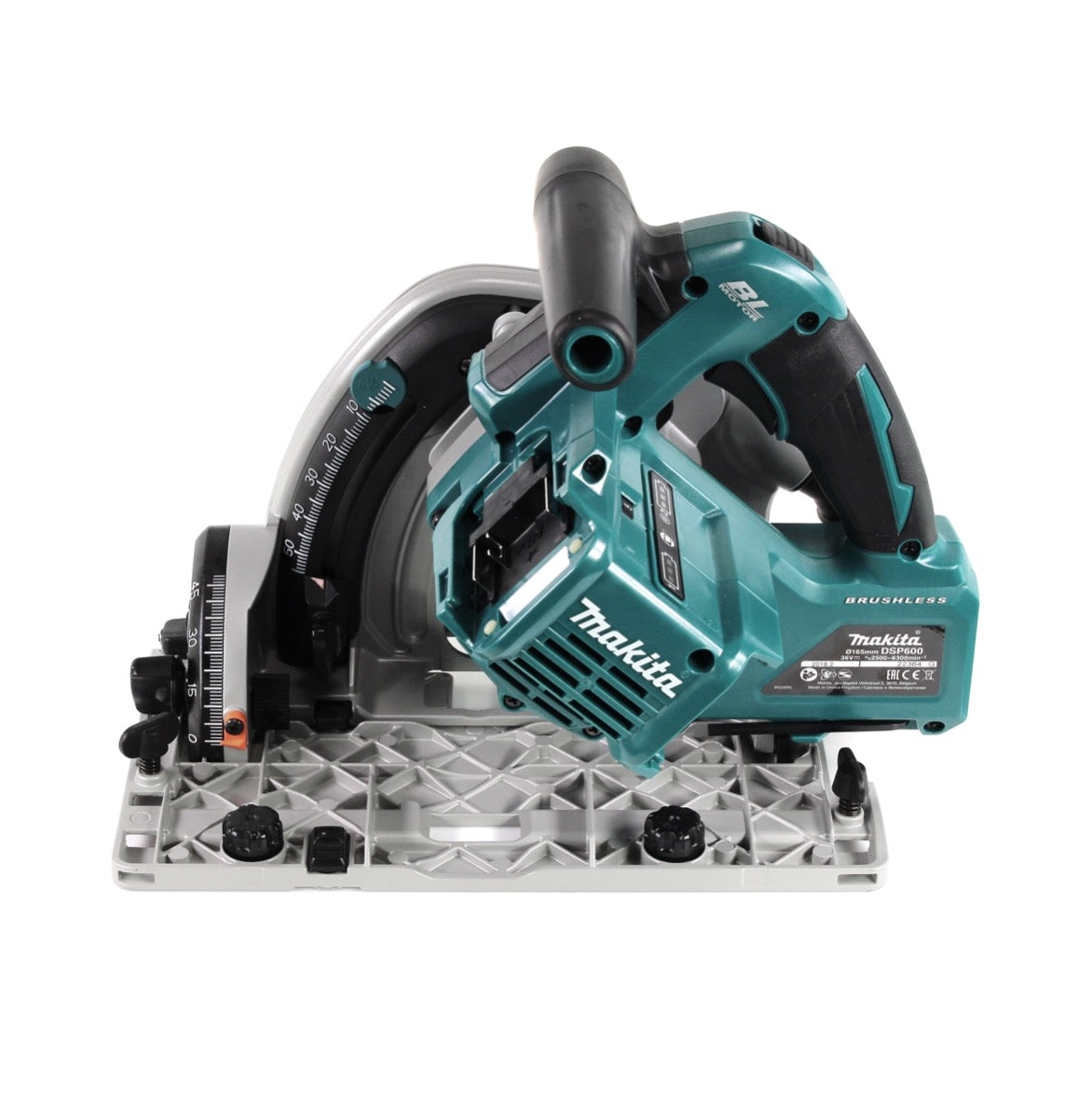 Makita DSP 600 PMJ Akku Tauchsäge 36V (2x18V) Brushless + 2x Akku 4,0Ah + Doppellladegerät + Makpac - Toolbrothers