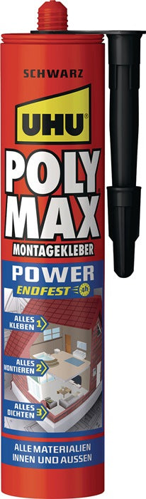 Adhésif et mastic UHU POLY MAX POWER noir (4000353483)