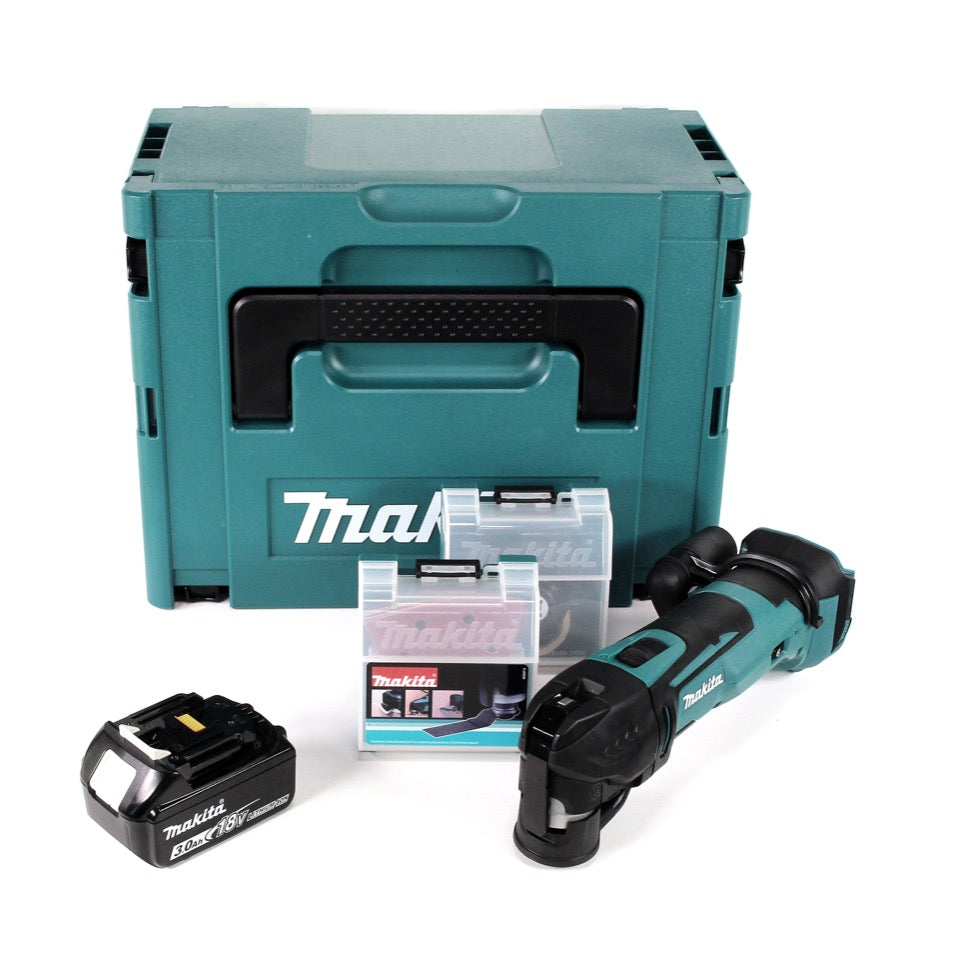 Makita DTM 51 F1JX2 Akku Multifunktionswerkzeug 18 V + 1x Akku 3,0 Ah + 39 tlg. Zubehör Set + Makpac - ohne Ladegerät - Toolbrothers