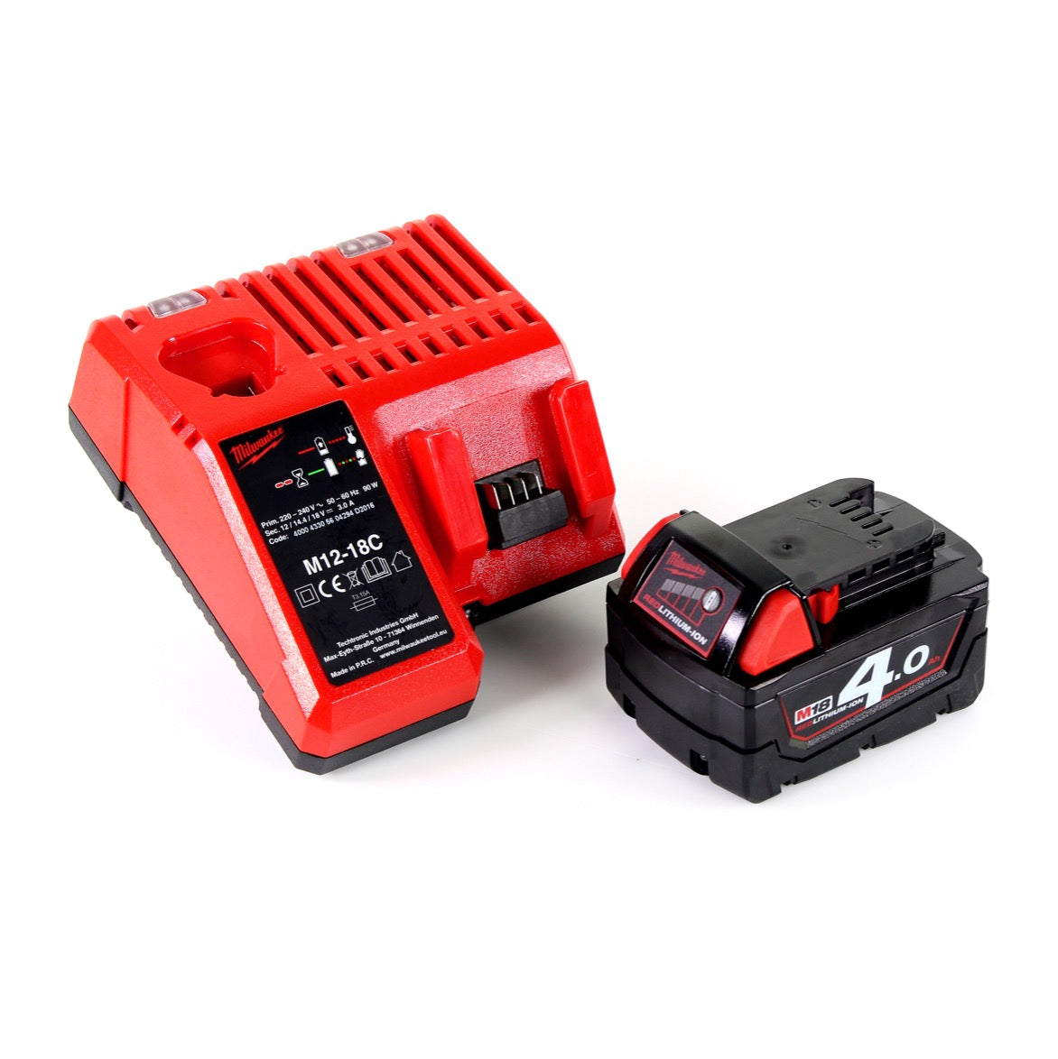 Milwaukee M18 FPD-401C Akku Schlagbohrschrauber 135 Nm im HD System Koffer mit 1x M18 B4 4,0 Ah Akku und M12-18C Ladegerät - Toolbrothers