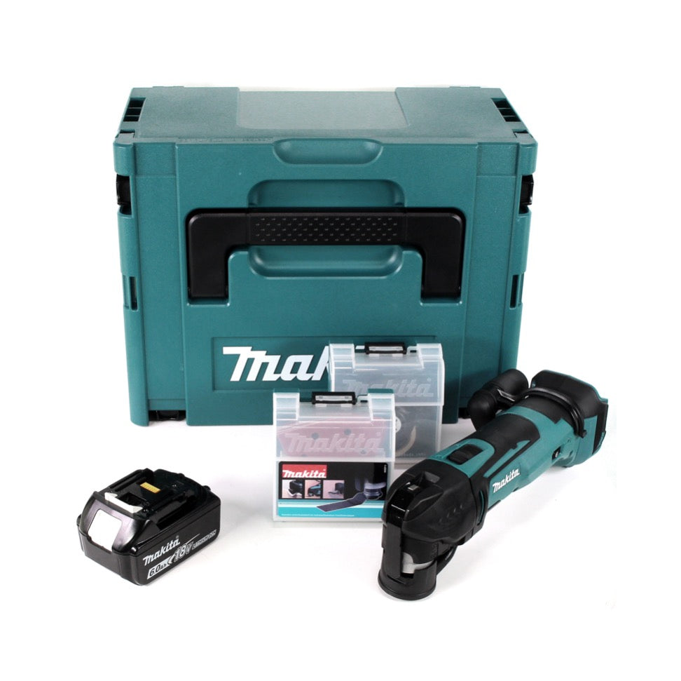 Makita DTM 51 G1JX2 Akku Multifunktionswerkzeug 18 V + 1x Akku 6,0 Ah + 39 tlg. Zubehör Set + Makpac - ohne Ladegerät - Toolbrothers