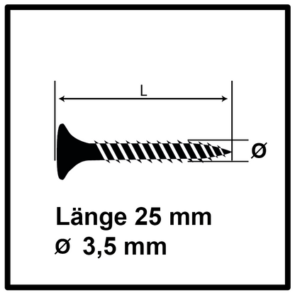 Technofast GF3525TD 5000 x Gipskartonschrauben Trockenbauschrauben 3,5 x 25 PH2 Feingewinde - Toolbrothers