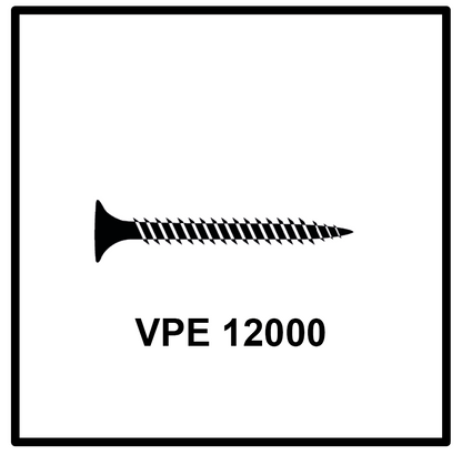 Technofast GF3935TE 12000 x Gipskartonschrauben Trockenbauschrauben 3,9 x 35 PH2 Grobgewinde - Toolbrothers