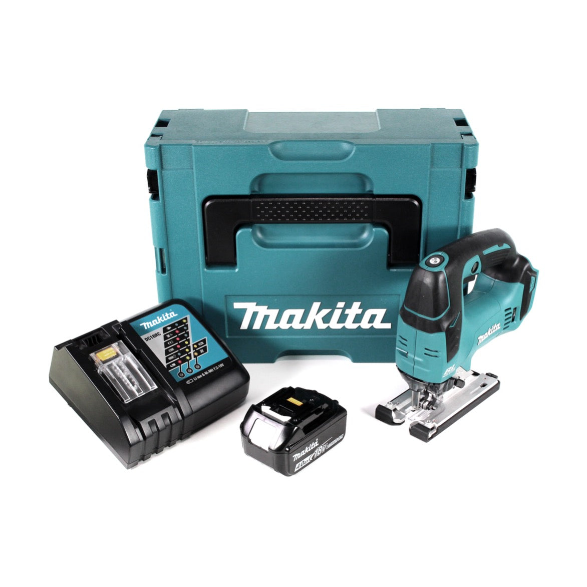 Makita DJV 182 RM1J Akku Pendelhubstichsäge 18V Brushless + 1x Akku 4,0Ah + Ladegerät + Makpac - Toolbrothers