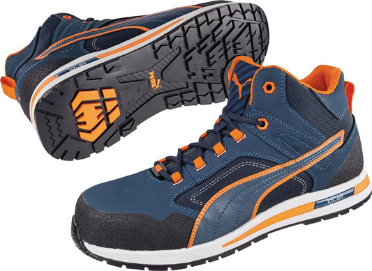 PUMA bottes de sécurité Crosstwist MID taille 40 bleu/orange (4000374565)