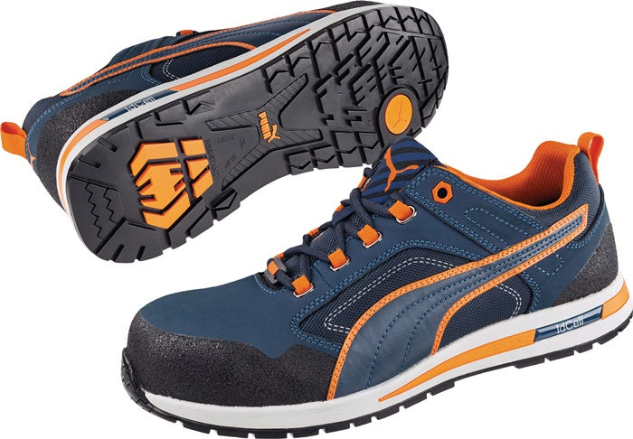 PUMA Sicherheitsschuh Crosstwist LOW Größe 40 blau/orange ( 4000374600 )