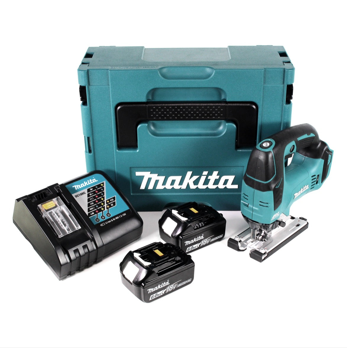 Makita DJV 182 RGJ Akku Pendelhubstichsäge 18V Brushless + 2x Akku 6,0Ah + Ladegerät + Makpac - Toolbrothers