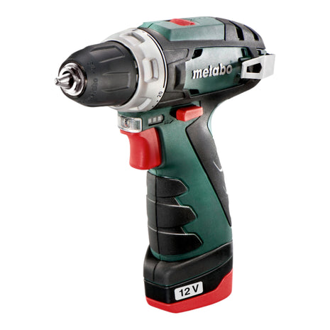 Metabo PowerMaxx BS Basic Akku Bohrschrauber 12 V 34 Nm ( 600984500 ) + 2x Akku 2,0 Ah + Ladegerät + Koffer