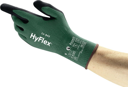 ANSELL Handschuhe HyFlex 11-842 Größe 10 schwarz/grün ( 4000391310 )