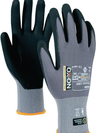 OX-ON Handschuhe Flexible Advanced 1900 Größe 8 schwarz/hellgrau ( 4000391379 )