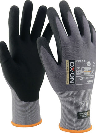 OX-ON Guantes Flexible Advanced 1905 Talla 9 negro/gris claro (4000391387)