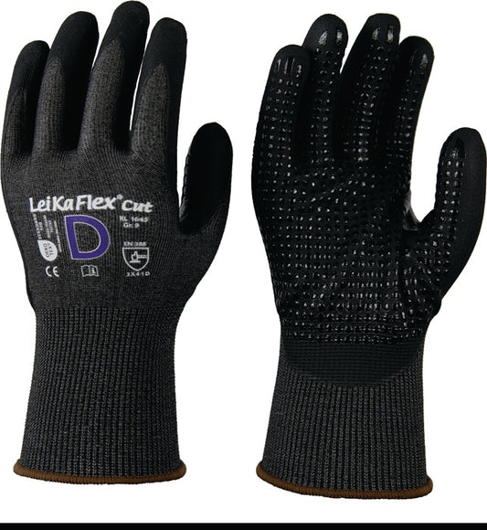 LEIPOLD Schnittschutzhandschuhe LeiKaFlex® CUT RL 1645 Größe 8 grau/schwarz ( 4000391401 )