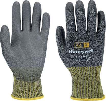 HONEYWELL gants de protection contre les coupures New Perfect Fit 13G PU A2/B taille 8 gris/jaune (4000391437)