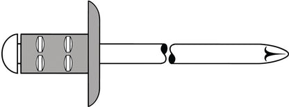 GESIPA Blindniet PolyGrip® Nietschaft d x l 4,8 x 10 mm K16 ( 4000813562 )