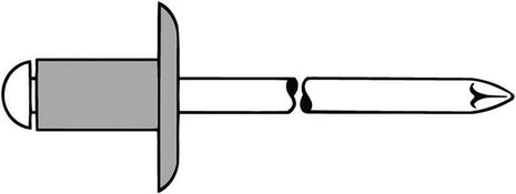 GESIPA rivet aveugle tige de rivet dxl 4 x 12 mm K12 (4000813568)