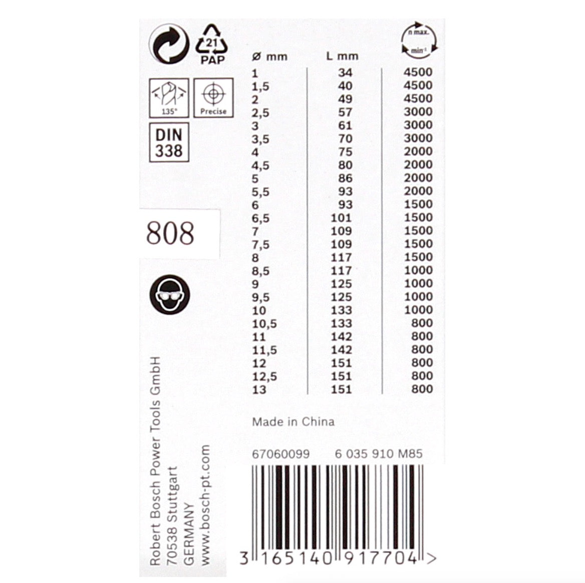 Bosch Metall Spiralbohrer Set Pro Box 25 tlg. HSS PointTeQ, 1,0–13,0 in praktischer Box ( 2608577352 )