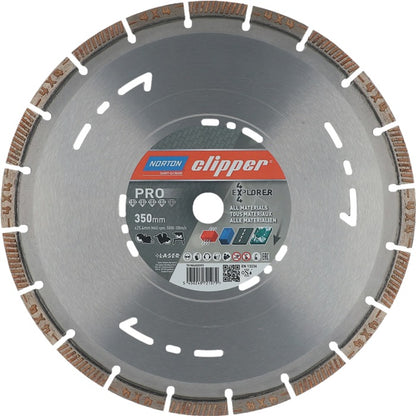 Disque à tronçonner diamanté NORTON CLIPPER 4 x 4 Explorer Ø 350 mm alésage 25,4 mm (4000818804)