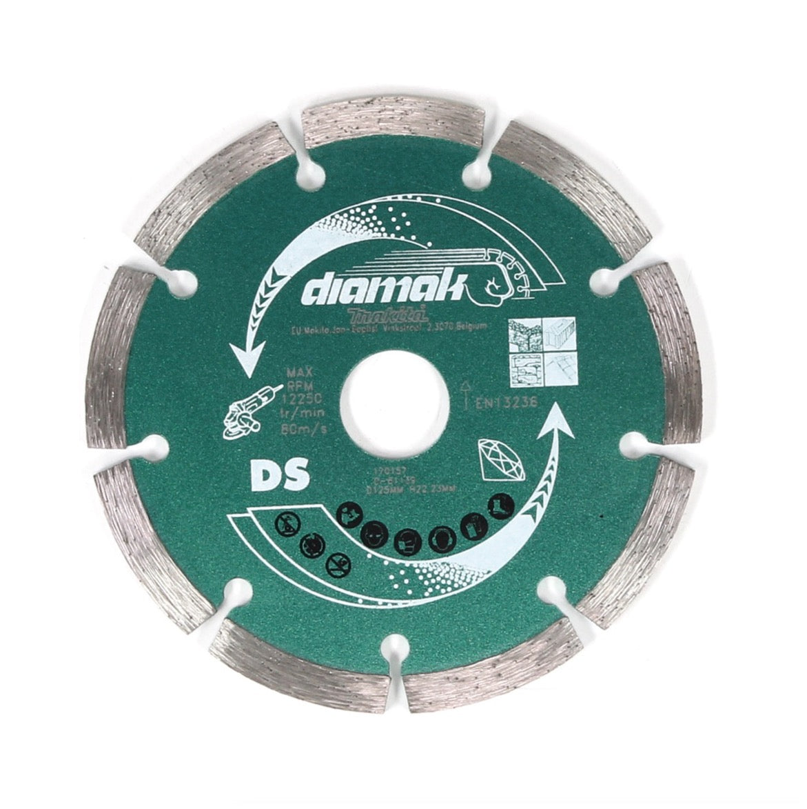 Makita Diamak 125 mm 10 Stk. ( 10x D-61139 ) Diamant Trennscheibe für Stein, Beton Aufnahme 22,23 mm - Toolbrothers