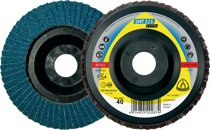 Rondelle dentelée KLINGSPOR SMT 325 Extra Ø 115 mm grain 40 droite (4000842813)