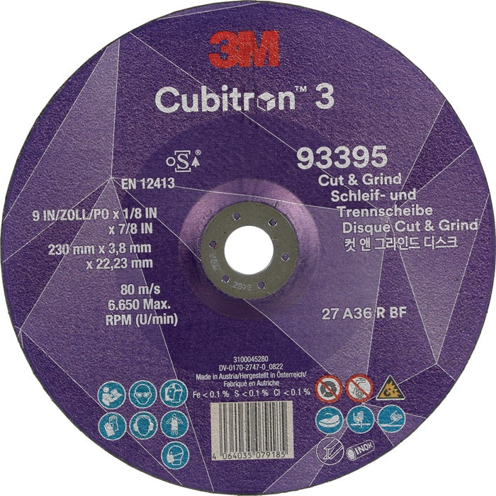 3M Schruppscheibe Cubitron™ 3 Cut and Grind D230xS3,2mmKörnung 36+ ( 4000844297 )