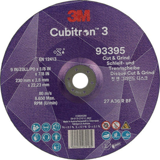 3M Schruppscheibe Cubitron™ 3 Cut and Grind D230xS3,2mmKörnung 36+ ( 4000844297 )