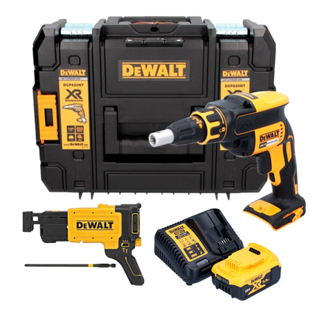 DeWalt DCF 620 P1T Akku Trockenbauschrauber 18 V 30 Nm Brushless + 1x Akku 5,0 Ah + Ladegerät + TSTAK