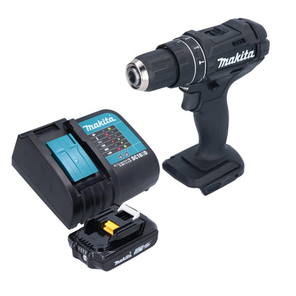 Makita DHP 482 SA1B Akku Schlagbohrschrauber 18 V 62 Nm Schwarz + 1x Akku 2,0 Ah + Ladegerät