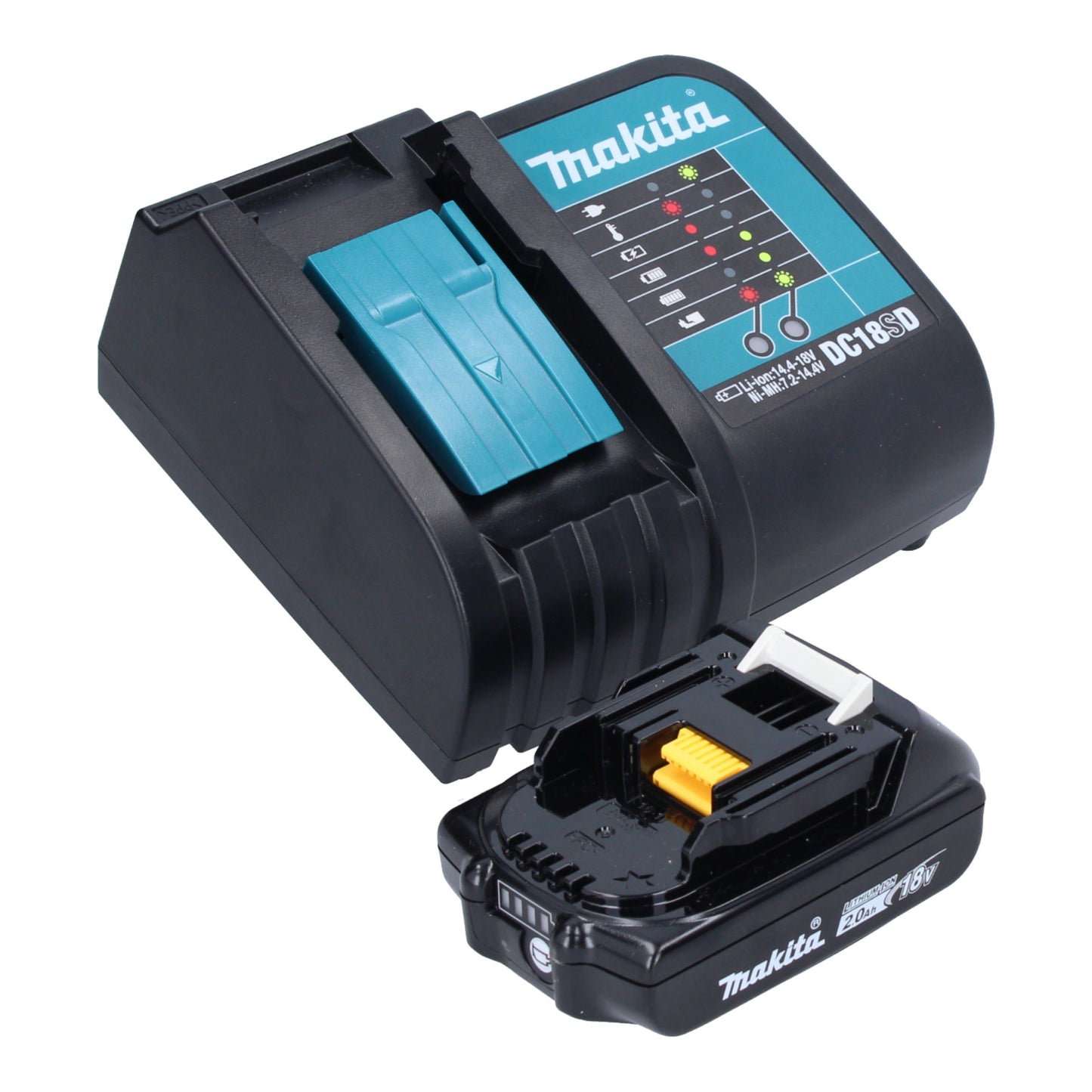 Makita DHP 482 SA1KB perceuse à percussion sans fil 18 V 62 Nm noir + 1x batterie 2,0 Ah + chargeur + coffret