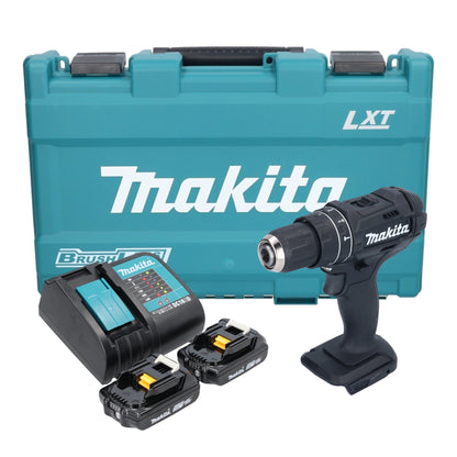 Makita DHP 482 SAKB Akku Schlagbohrschrauber 18 V 62 Nm Schwarz + 2x Akku 2,0 Ah + Ladegerät + Koffer