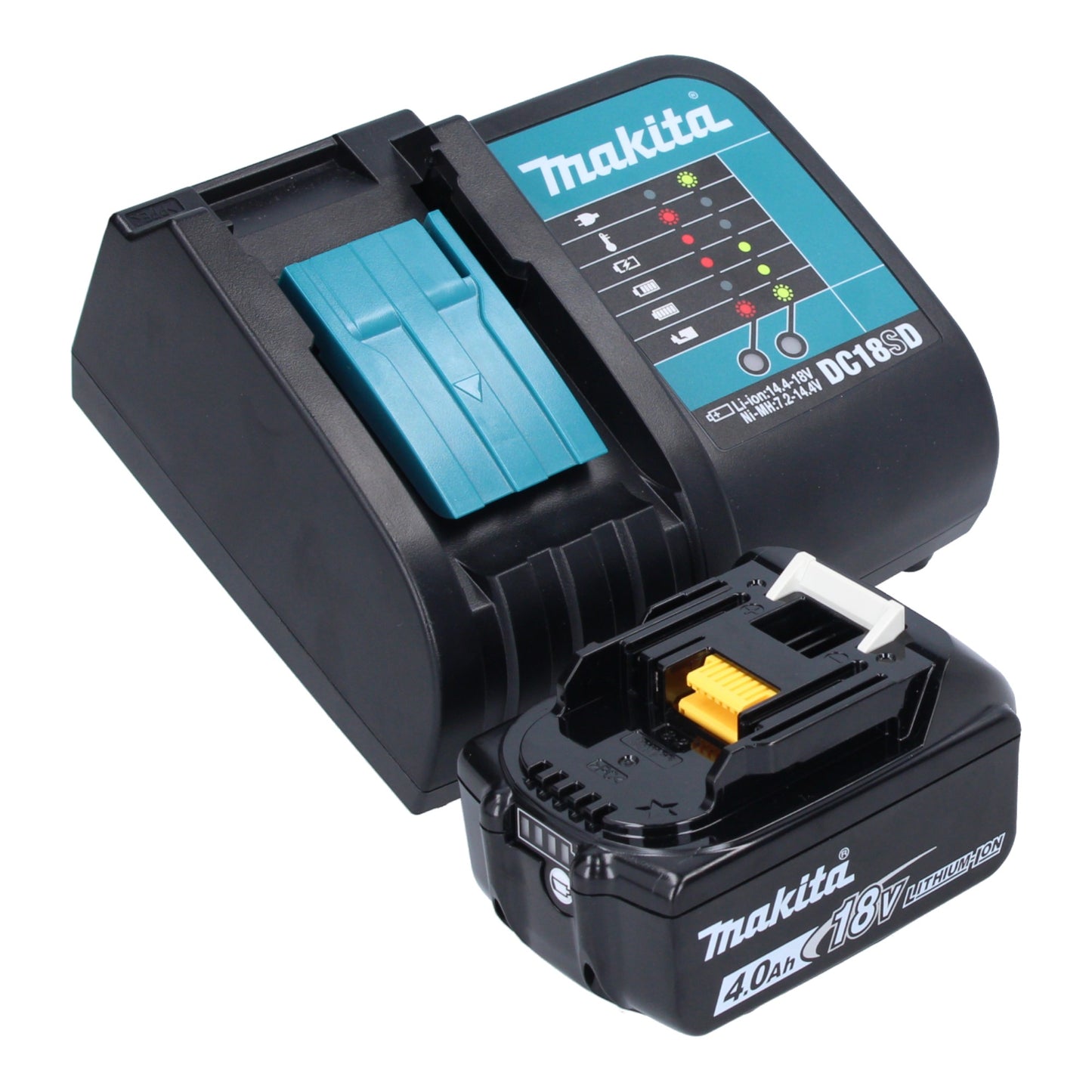 Makita DHP 482 SM1JB Akku Schlagbohrschrauber 18 V 62 Nm Schwarz + 1x Akku 4,0 Ah + Ladegerät + Makpac