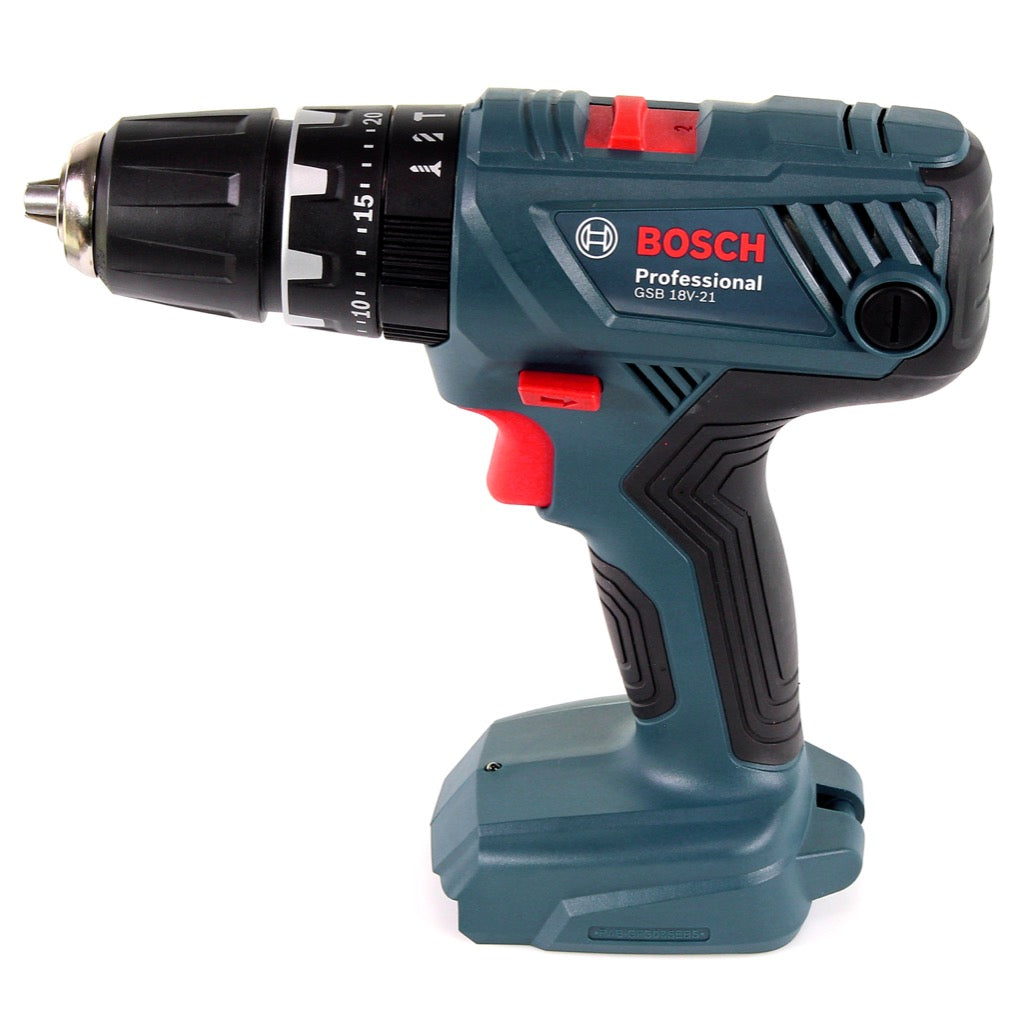 Bosch GSB 18V-21 Akku Schlagbohrschrauber 18V 55Nm ( 06019H1171 ) + 2x Akku 2,0Ah + Ladegerät + L-Boxx - Toolbrothers