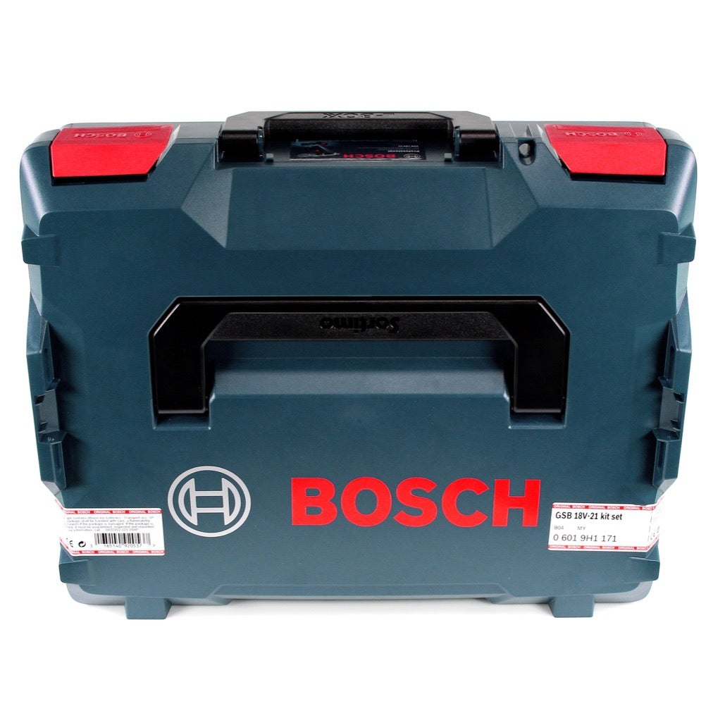 Bosch GSB 18V-21 Akku Schlagbohrschrauber 18V 55Nm ( 06019H1171 ) + 2x Akku 2,0Ah + Ladegerät + L-Boxx - Toolbrothers