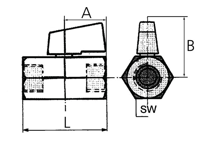 Mini vanne à bille RIEGLER 16,66 mm G 3/8″ (4163000276)